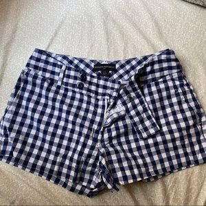 Banana Republic Blue Plaid shorts